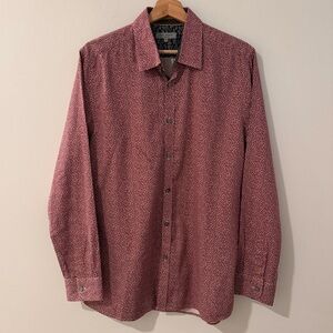 Men’s Ted Baker Button Down Shirt Size 5 Maroon/Red